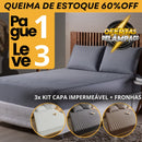 [COMPRE 1, LEVE 3] Hydra Soft™- Jogo de Cama Impermeável Premium – Capa + 2 Fronhas
