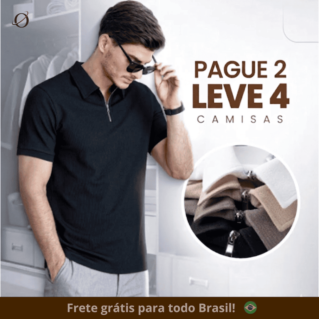 Camisas Polo Ziper Elegance Premium! |COMPRE 2 LEVE 4|