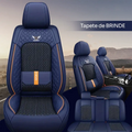 Kit Capa para Banco Completa em Couro Legítimo Universal Italian + BRINDE: Tapete Completo