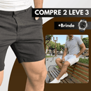 Kit Bermudas de Alfaiataria Algodão e Elastano - Pague 2 Leve 3 + BRINDE